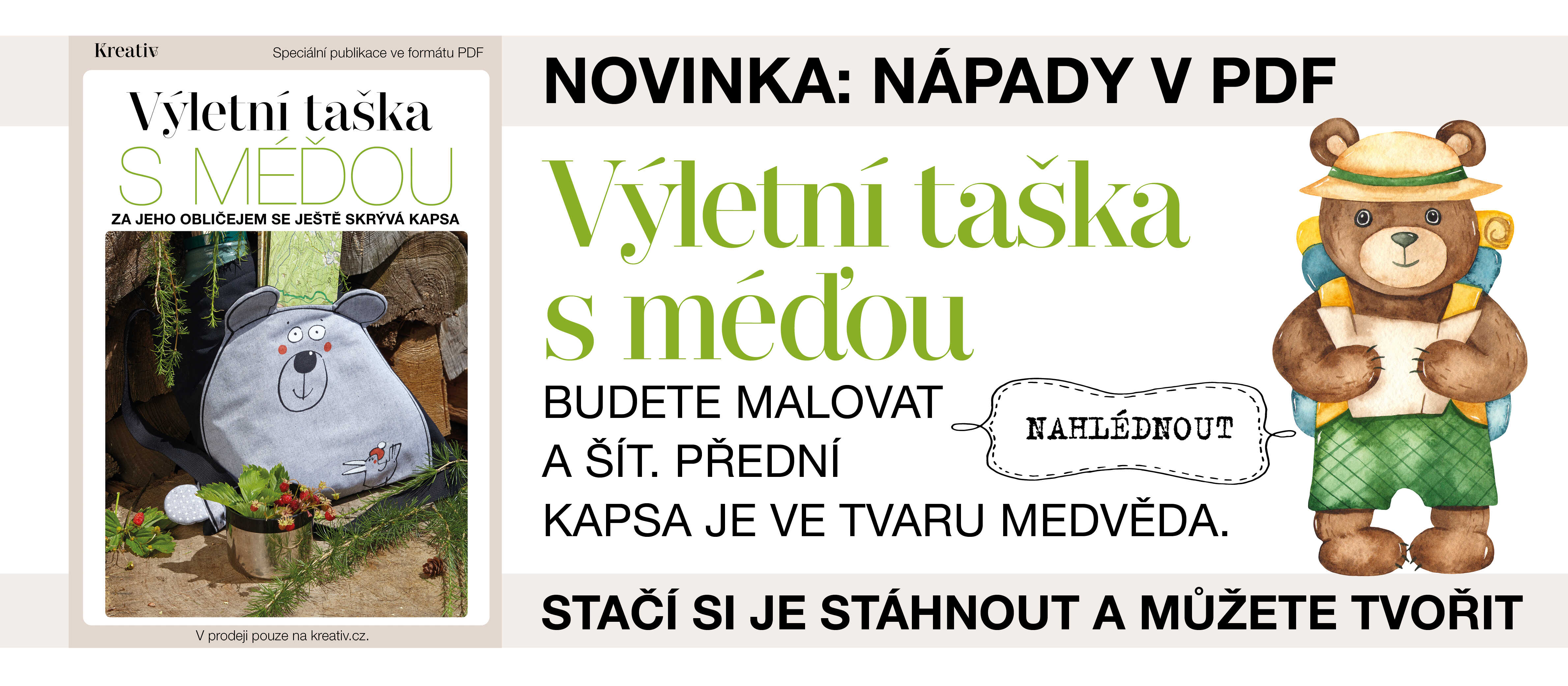 eSpeciál DIY - výletní taška s méďou