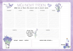 Stolní plánovací kalendář - motiv Levandule (2)